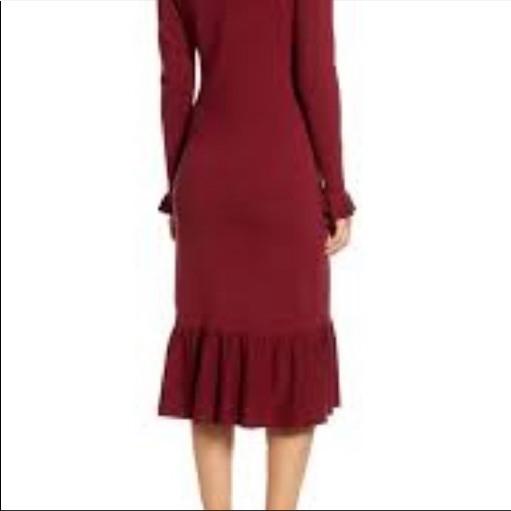 RACHEL PARCELL Ruffle Trim Knit Sweater Dress - Picture 3 of 5